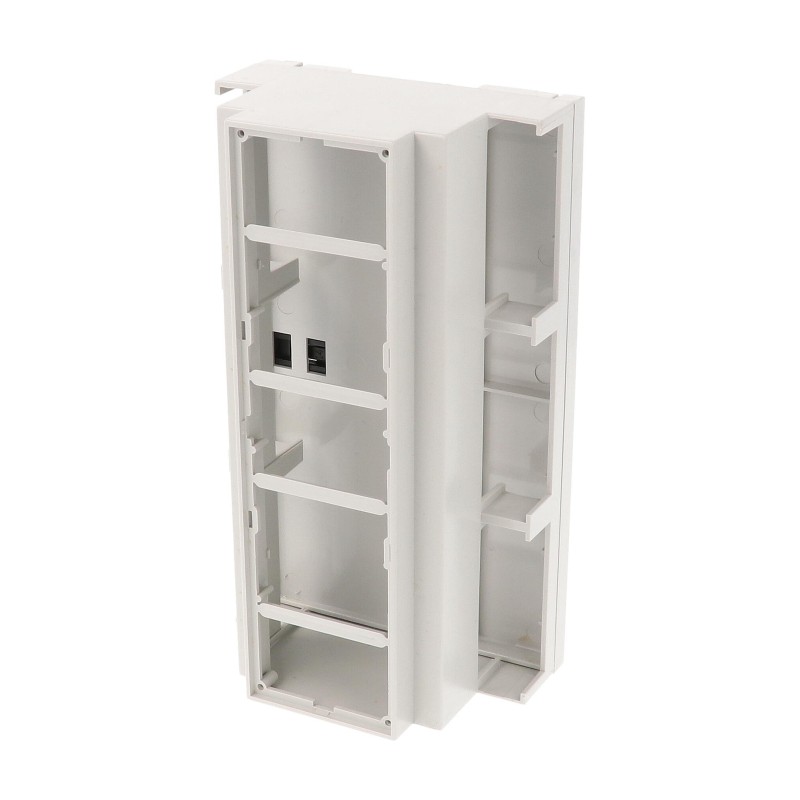 1 pcs : 1597DIN9MDH53 - Enclosure Polycarbonate (PC) Light Gray Cover Included 6.280' L x 3.550' W (159.51mm x 90.17mm) X 1.910'