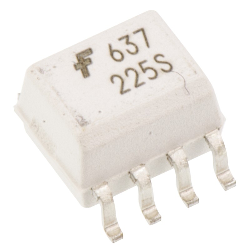 1 pcs - onsemi, HCPL0637 DC Input Logic Gate Output Dual Optocoupler, Surface Mount, 8-Pin SOIC