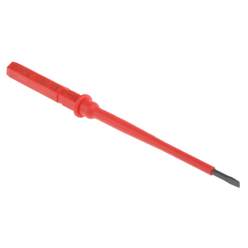 1 pcs - Wera Slotted Insulated Screwdriver Blade, 3.5 x 0.6 mm Tip, 154 mm Blade, VDE/1000V, 154 mm Overall