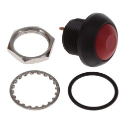 50 pcs - TE Connectivity PB6 Series Push Button Switch, (On)-Off, Panel Mount, SPST - NO, 50 V dc, 125V ac, IP68