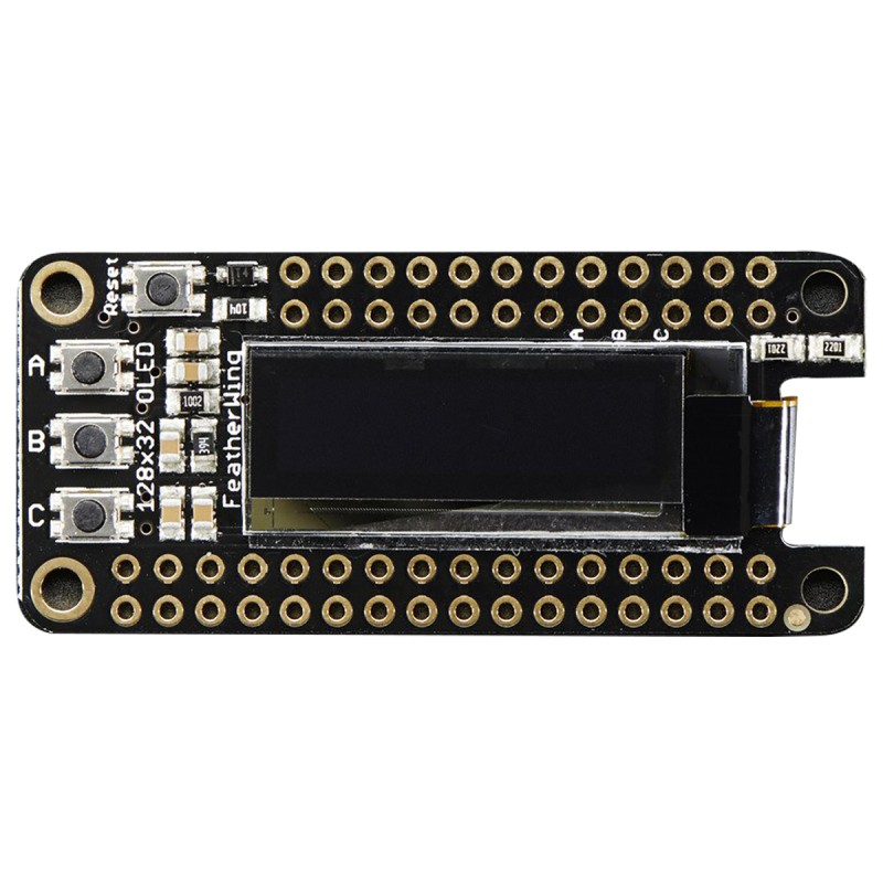 1 pcs - Adafruit 2900, OLED FeatherWing 1in OLED Display Add On Board With 128x32 monochrome OLED for Feather Boards