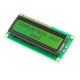 1 pcs - Displaytech 162J BC BW 162J Alphanumeric LCD Display, Yellow-Green on, 2 Rows by 16 Characters, Transflective