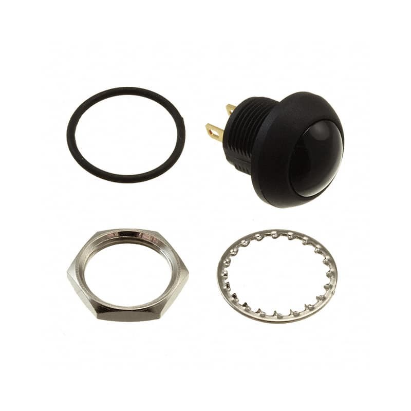 50 pcs - TE Connectivity PB6 Series Push Button Switch, (On)-Off, Panel Mount, SPST - NO, 50 V dc, 125V ac, IP68