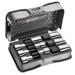 1 pcs - Facom 9-Piece Metric 1/2 in Bit Socket Set , Hex Bit