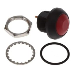 50 pcs - TE Connectivity PB6 Series Push Button Switch, (On)-Off, Panel Mount, SPST - NO, 50 V dc, 125V ac, IP68