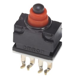500 pcs - Omron Pin Plunger Subminiature Micro Switch, Quick Connect Terminal, 1 mA, SPST -NC, IP67