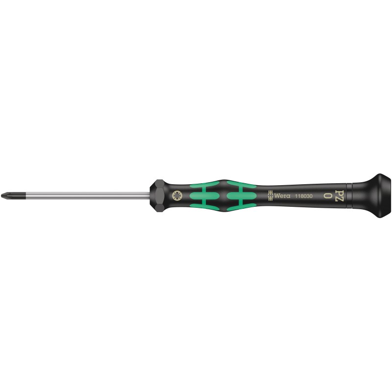 1 pcs - Wera Pozidriv Precision Screwdriver, PZ0 Tip, 60 mm Blade