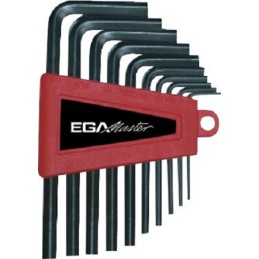 1 pcs - Ega-Master 10 piece L Shape Metric Hex Key Set, 1.5 mm, 2.5 mm, 2 mm, 3 mm, 4 mm, 5.5 mm, 5 mm, 6 mm, 8 mm, 10 mm