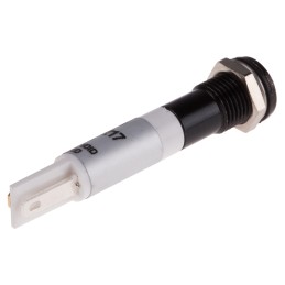 1 pcs - RS PRO Orange Panel Mount Indicator, 10.8 - 13.2V dc, 8mm Mounting Hole Size, IP67