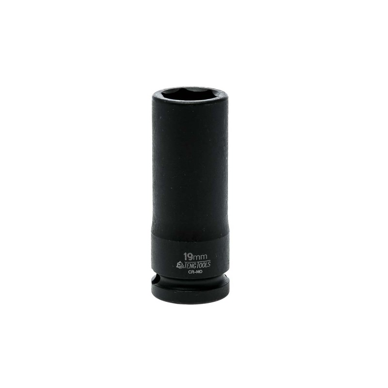 1 pcs - Teng Tools 19mm, 1/2 in Drive Impact Socket Hexagon, 28.5 mm length