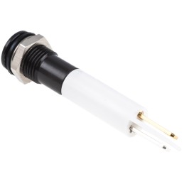 1 pcs - RS PRO Orange Panel Mount Indicator, 21.6 - 26.4V dc, 6mm Mounting Hole Size, IP67