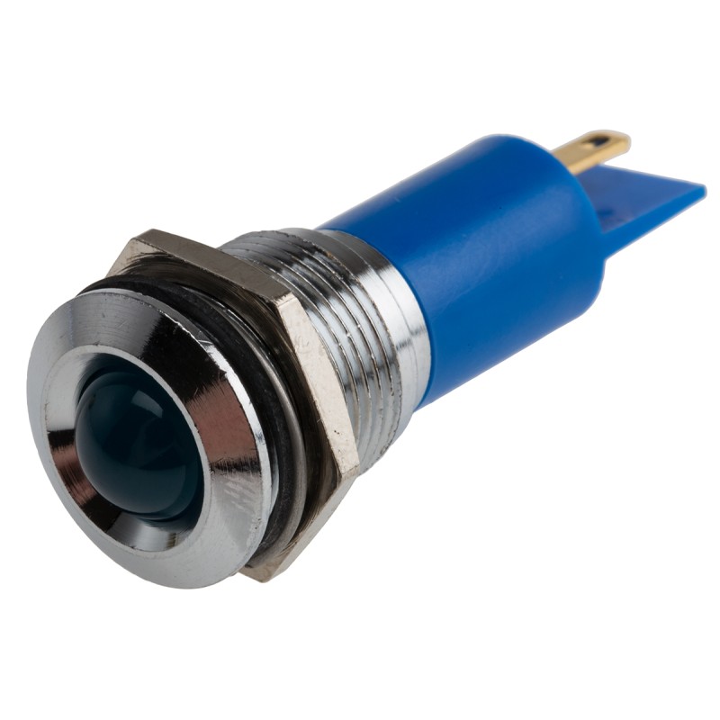 1 pcs - RS PRO Blue Panel Mount Indicator, 115V dc, 16mm Mounting Hole Size, Solder Tab Termination