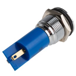 1 pcs - RS PRO Blue Panel Mount Indicator, 115V dc, 16mm Mounting Hole Size, Solder Tab Termination