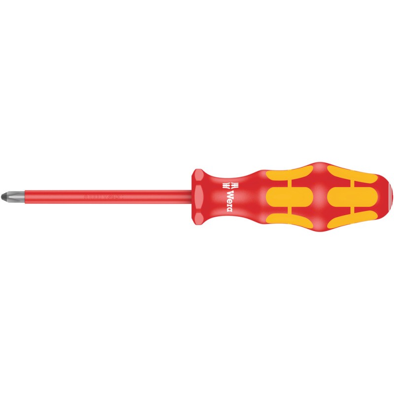 1 pcs - Wera Phillips Insulated Screwdriver, PH1 Tip, VDE/1000V