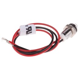 1 pcs - RS PRO White Panel Mount Indicator, 2V dc, 6mm Mounting Hole Size, Lead Wires Termination, IP67