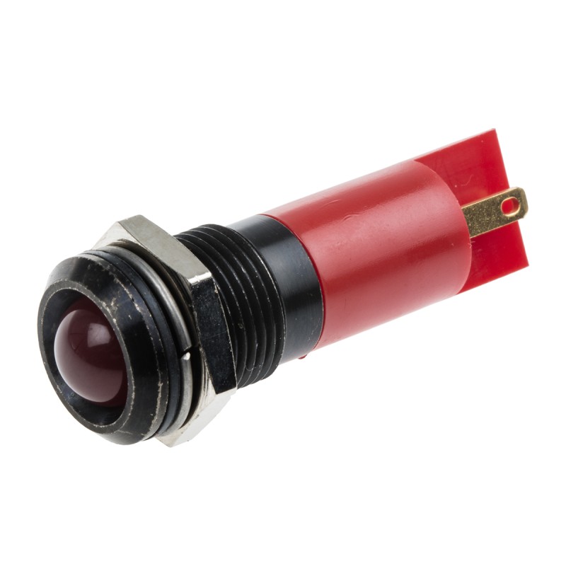 1 pcs - RS PRO Red Panel Mount Indicator, 16mm Mounting Hole Size, Solder Tab Termination