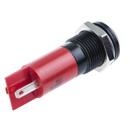 1 pcs - RS PRO Red Panel Mount Indicator, 16mm Mounting Hole Size, Solder Tab Termination