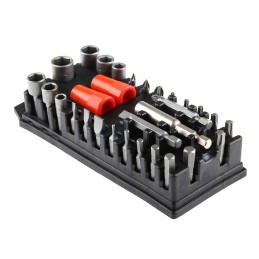 1 pcs - RS PRO 30-Piece Metric 1/4 in Standard Socket/Bit Set , 6 point, Hex Bit, Pozidriv Bit, Slotted Bit, Torx Bit