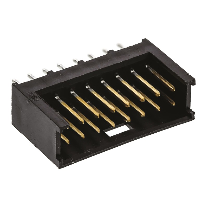 10 pcs - TE Connectivity AMPMODU MOD II Series Straight Through Hole PCB Header, 16 Contact(s), 2.54mm Pitch, 2 Row(s), Shroud