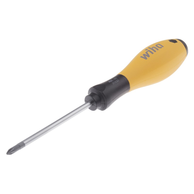 1 pcs - Wiha Phillips Screwdriver, PH1 Tip, 80 mm Blade, 191 mm Overall
