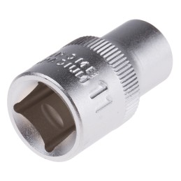 1 pcs - RS PRO 1/2 in Drive 11mm Standard Socket, 12 point