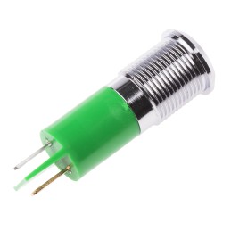 1 pcs - RS PRO Green Panel Mount Indicator, 110V ac, 14mm Mounting Hole Size, Faston, Solder Lug Termination, IP67