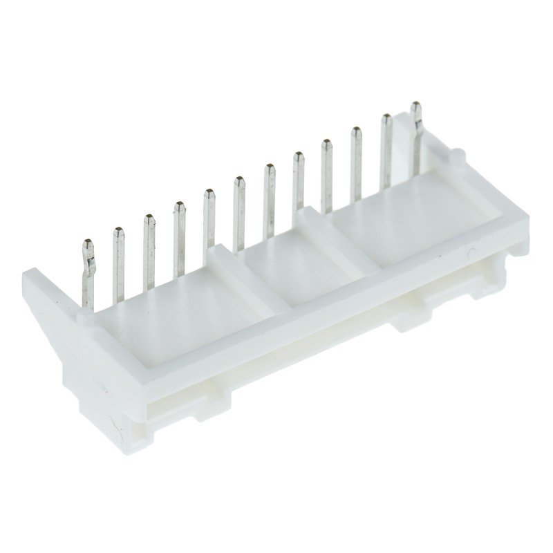 10 pcs - JST PA Series Right Angle Through Hole PCB Header, 12 Contact(s), 2.0mm Pitch, 1 Row(s), Shrouded