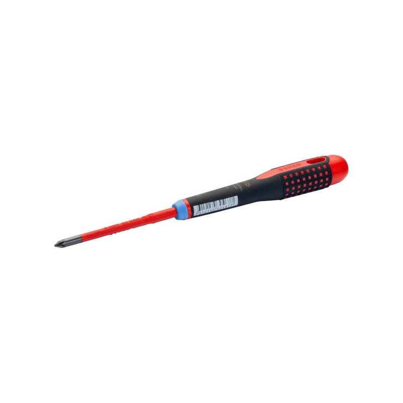 1 pcs - Bahco Pozidriv Insulated Screwdriver, PZ1-PZ2 Tip, VDE/1000V
