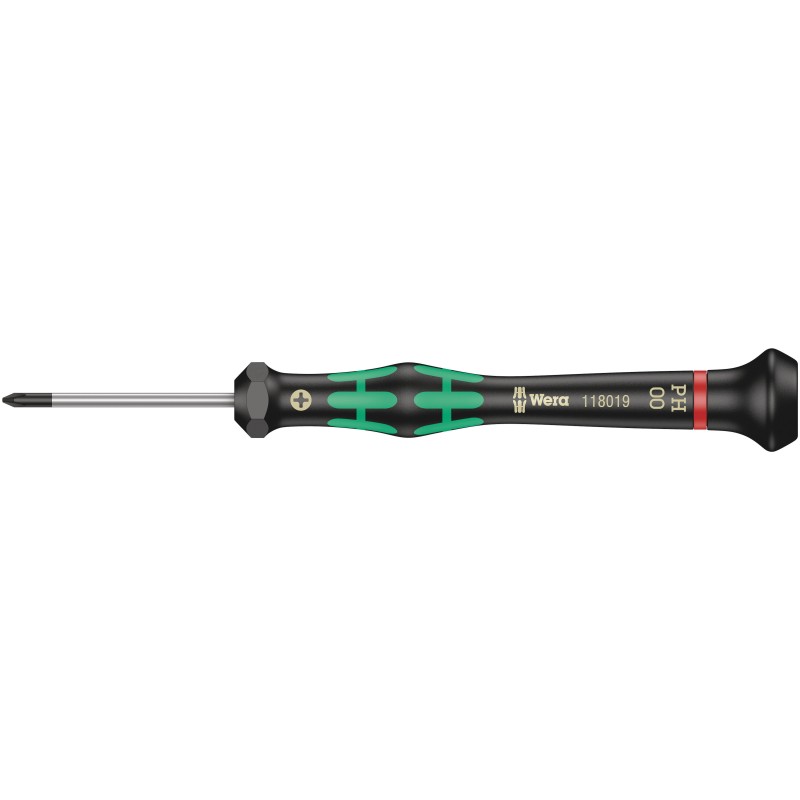 1 pcs - Wera Phillips Precision Screwdriver, PH00 Tip, 40 mm Blade, 137 mm Overall