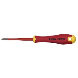 1 pcs - Felo Pozidriv Insulated Screwdriver, PZ1 Tip, VDE/1000V
