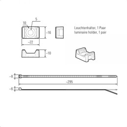1 pcs - LED2WORK Cable Tie, Blue Plastic