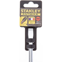 1 pcs - Stanley Slotted Screwdriver, 10 mm Tip, 200 mm Blade