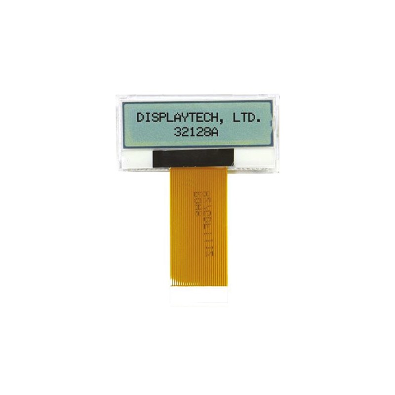 1 pcs - Displaytech 32128A-FC-BW-3 Graphic LCD Display, White on Black, Transflective