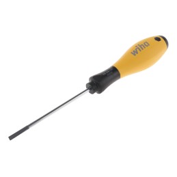 1 pcs - Wiha Slotted Screwdriver, 4 mm Tip, 100 mm Blade, 211 mm Overall