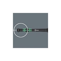 1 pcs - Wera Slotted Precision Screwdriver, 2.5 x 0.35 mm Tip, 40 mm Blade, 137 mm Overall