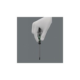 1 pcs - Wera Slotted Precision Screwdriver, 2.5 x 0.35 mm Tip, 40 mm Blade, 137 mm Overall