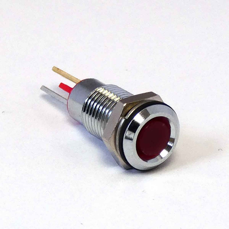 1 pcs - CML Innovative Technologies 1901X05X Series Red Panel Mount Indicator, 2V, 8mm Mounting Hole Size, IP67