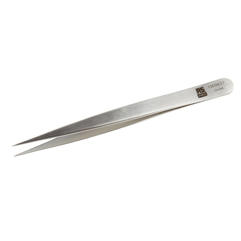 1 pcs - RS PRO 120 mm, Stainless Steel, Tweezers