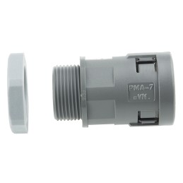 5 pcs - PMA Straight, Cable Conduit Fitting, 17mm Nominal Size, PG16, PA 6, Grey