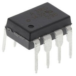 1 pcs - Broadcom, HCPL-3180-000E DC Input Transistor Output Optocoupler, Through Hole, 8-Pin DIP
