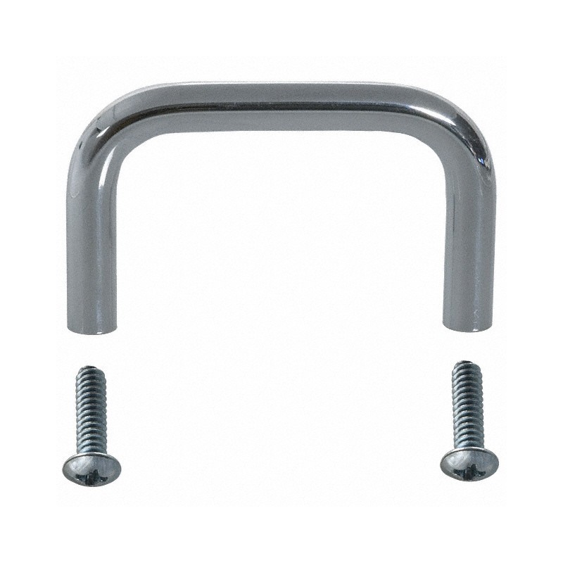 1 pcs : H-9166-B - Instrumentation Handle Brass, Chrome Plated Screw Holes, Back