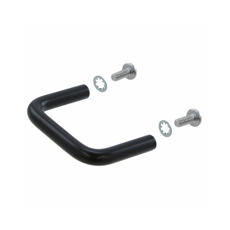 1 pcs : 1427B2BK - Instrumentation Handle Steel, Black Coating Screw Holes, Back