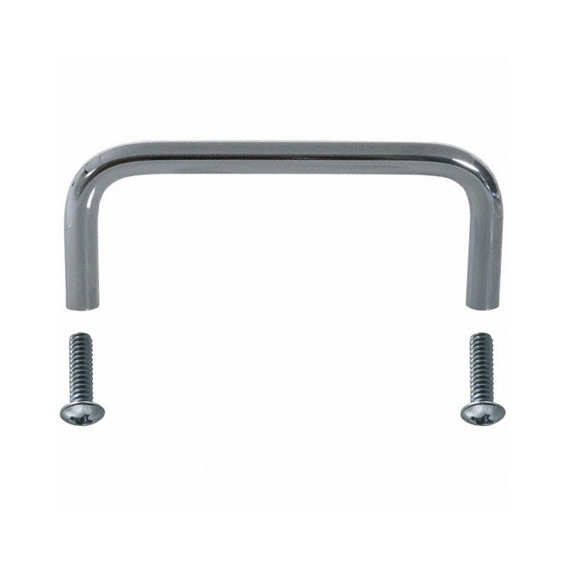 1 pcs : H-9168-B - Instrumentation Handle Steel, Chrome Plated Screw Holes, Back