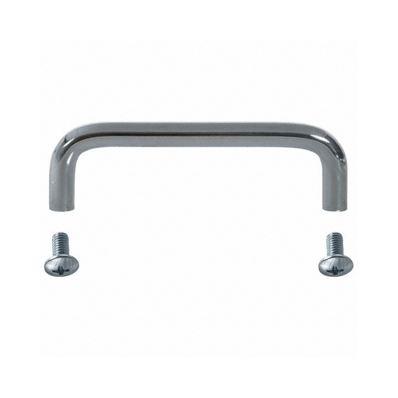 1 pcs : H-9111-B - Instrumentation Handle Steel, Chrome Plated Screw Holes, Back