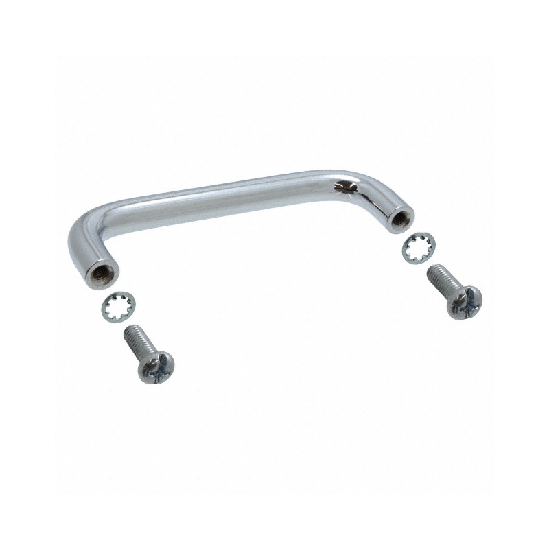 1 pcs : 1427N - Instrumentation Handle Steel, Chrome Plated Screw Holes, Back