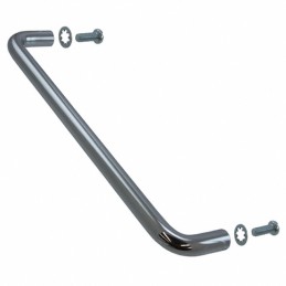 1 pcs : 1427L - Instrumentation Handle Steel, Chrome Plated Screw Holes, Back