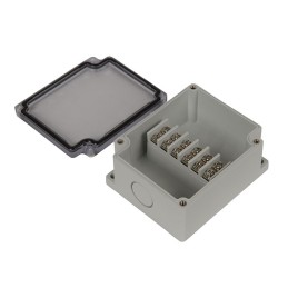 1 pcs : PTT-10681-C - Junction Box Plastic, ABS Gray Cover Included 3.580' L x 2.950' W (90.93mm x 74.93mm) X 1.690' (42.93mm)