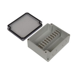 1 pcs : PTT-11084-C - Junction Box Plastic, ABS Gray Cover Included 4.340' L x 3.590' W (110.30mm x 91.30mm) X 1.690' (42.93mm)