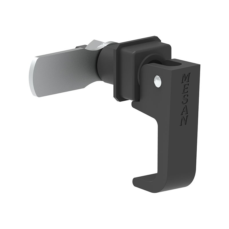 1 pcs : 070 - Lift and Turn Latch Circular (Flatted) - 18.20mm Dia Cutout Panel Mount Polyamide