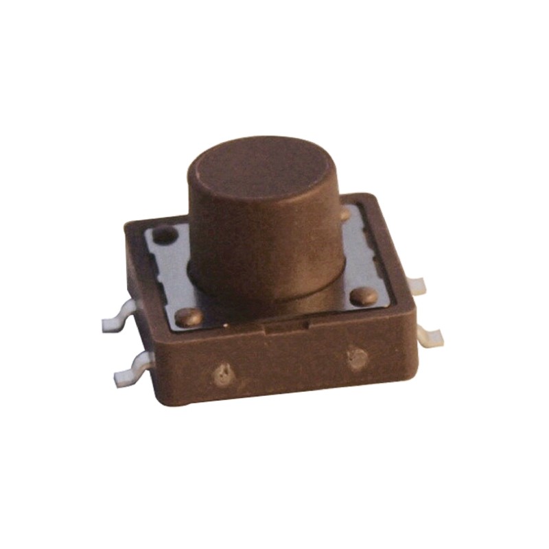 40 pcs - Brown Cap Tactile Switch, SPST 50 mA @ 12 V dc Surface Mount